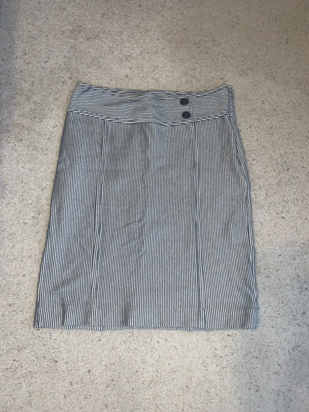 Banana Republic Black and White Pinstripe Pencil Skirt